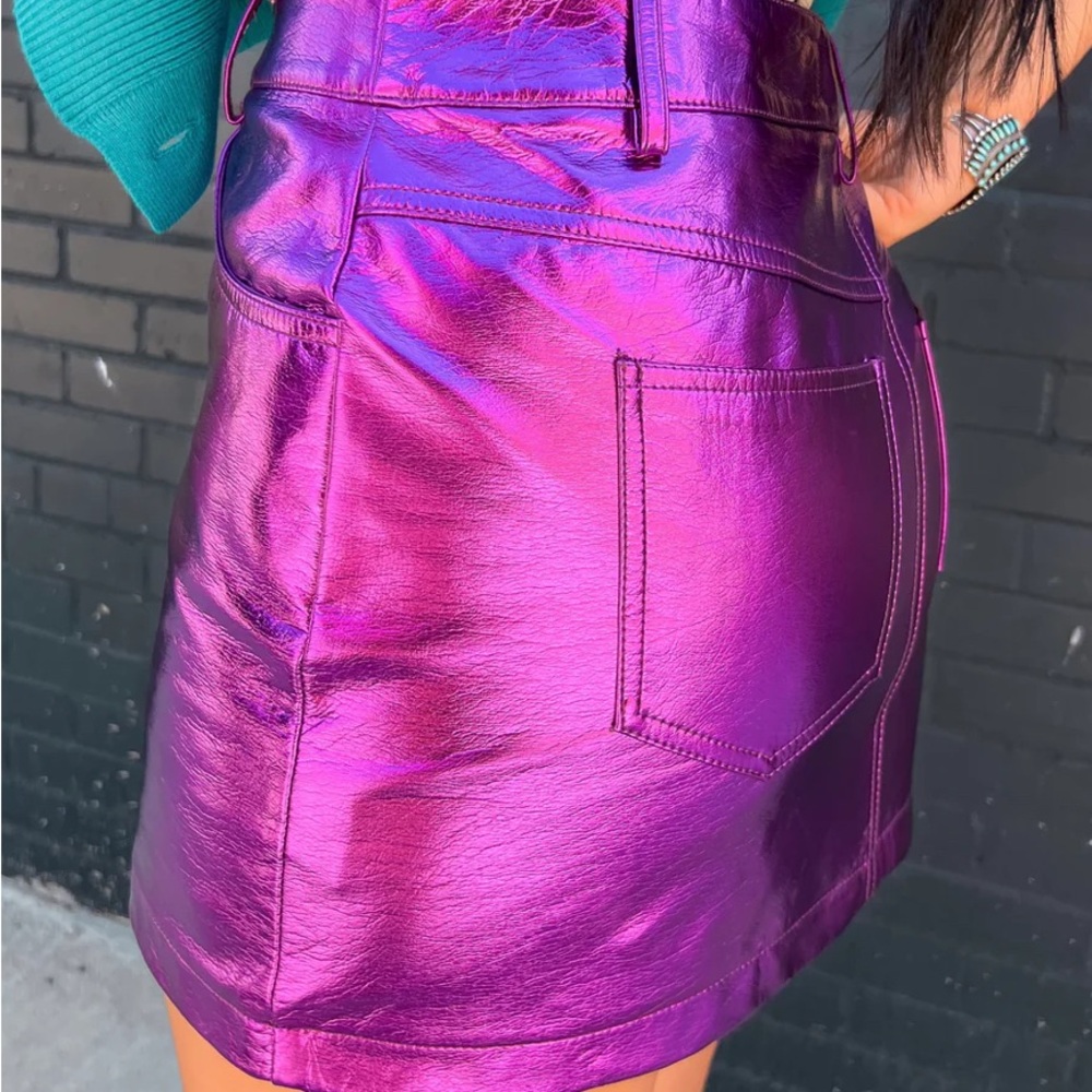 Vibrant Metallic Mini Skirt